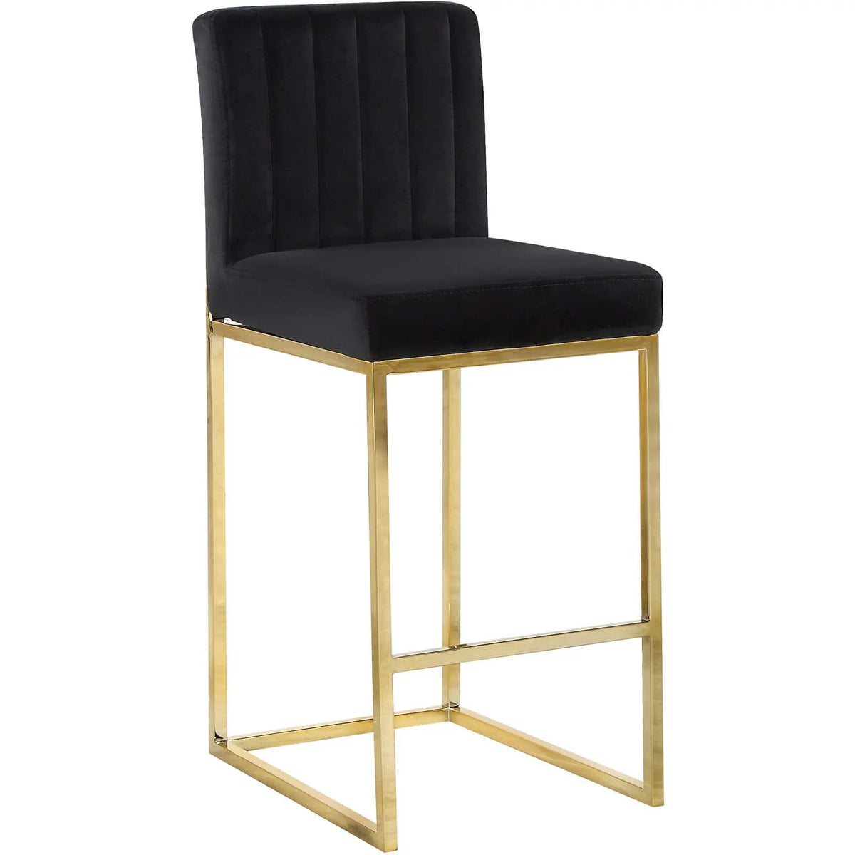 Gray Velvet Counter Stool S346705