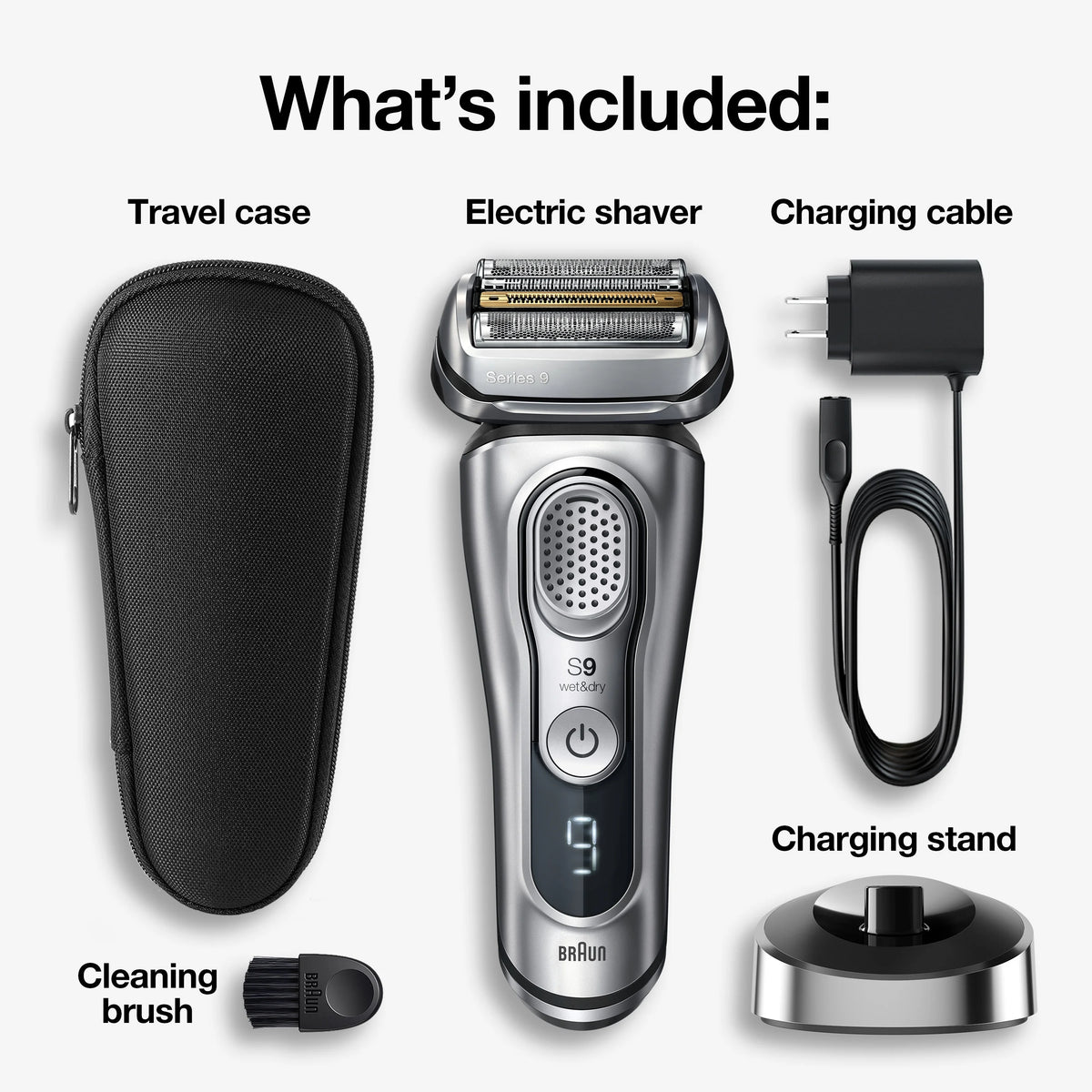 Wet Dry Electric Shaver with Charging Stand X25508