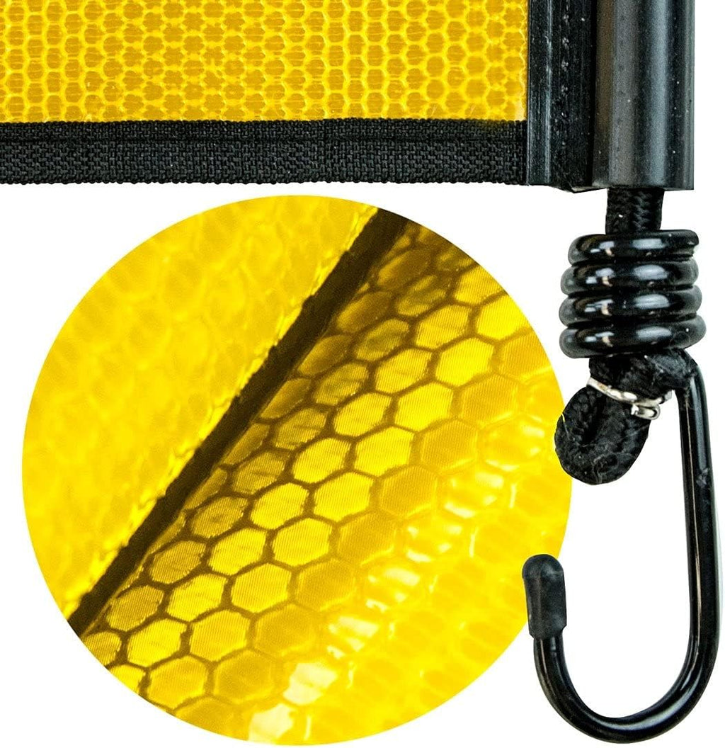 Oversize Load Banner with Stretch Cords and Metal Hooks 2 Pack 18 x 84 Inch W628653