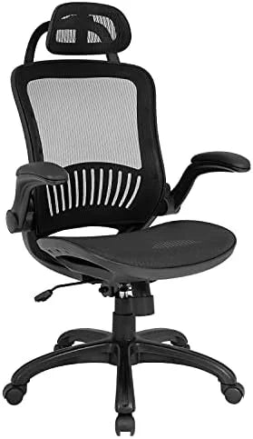 Grey Ergonomic Mesh Office Chair with Lumbar Support K7864