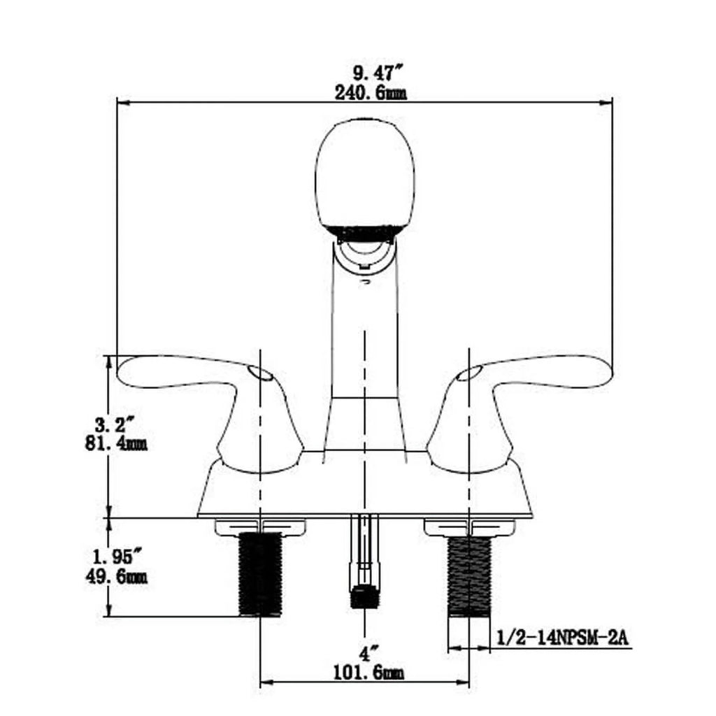 Chrome Two Handle Pullout Laundry Faucet S7766