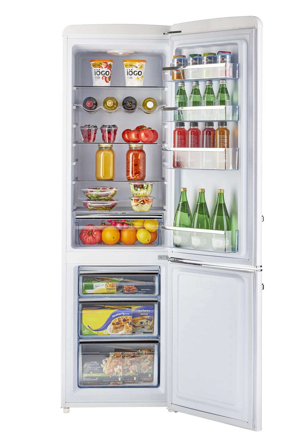Classic Retro Bottom Freezer Refrigerator F22368