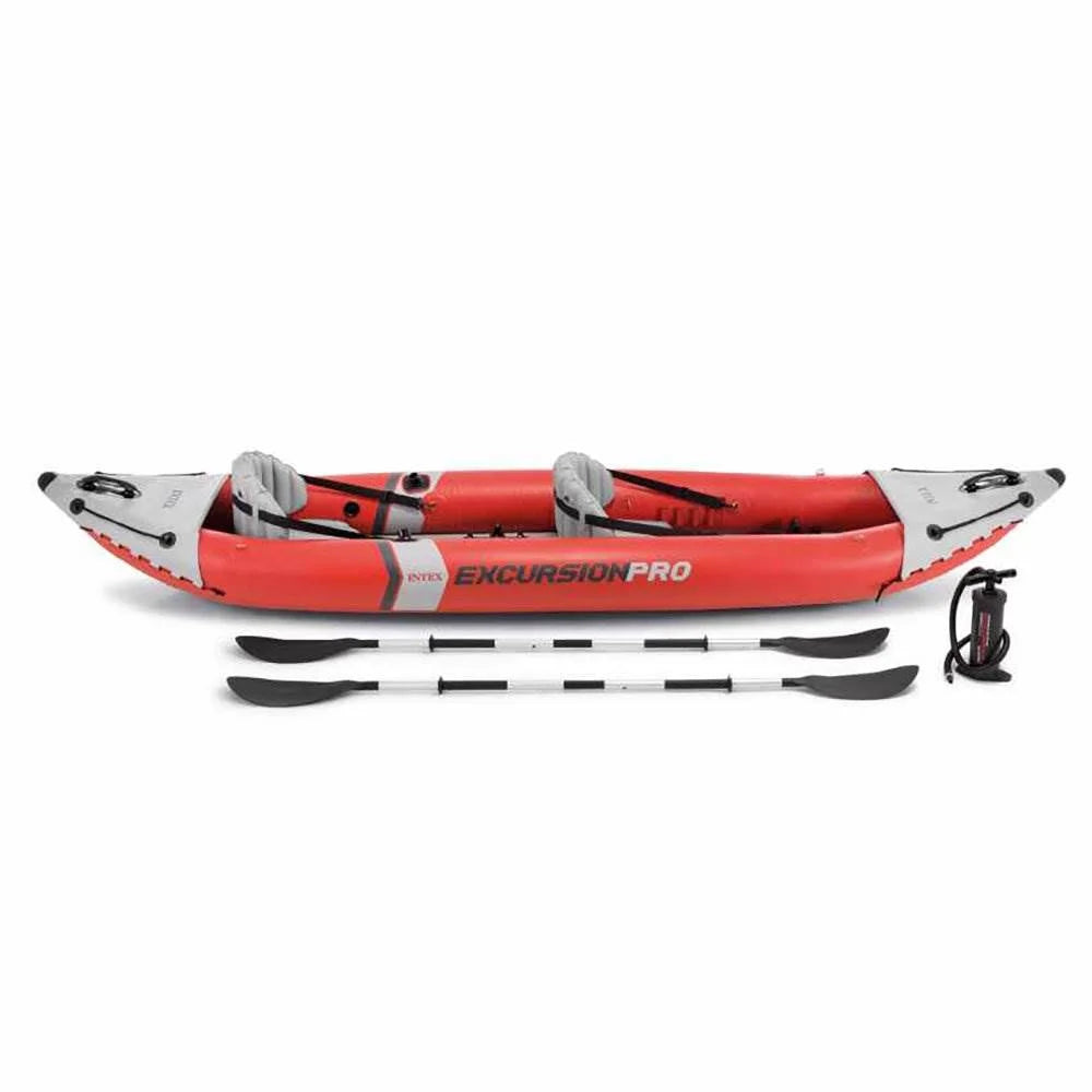 151 x 37 x 18 Inflatable Kayak with Oars, Pump, Fishing Rod Holders, Carry Bag A858