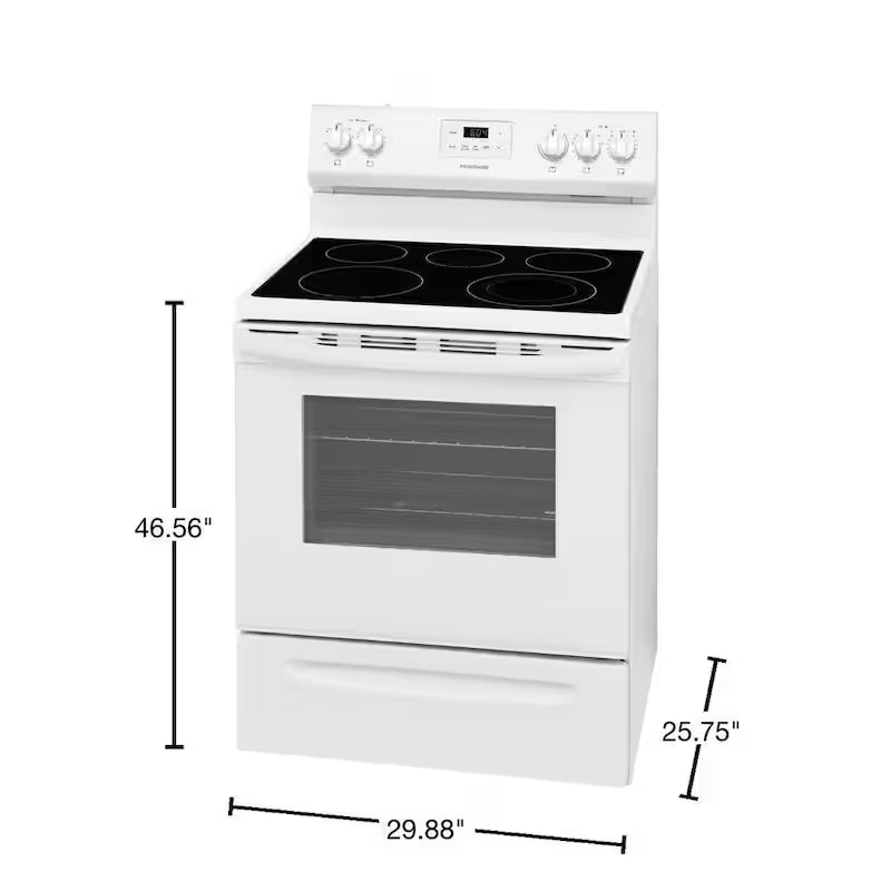 Electric Range with Manual Clean in White I1808