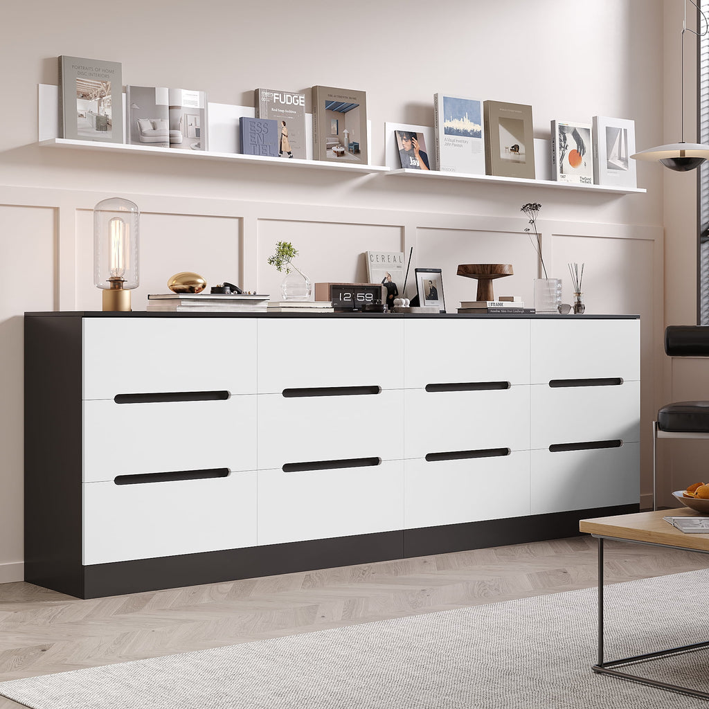 Black & White 6 Drawer Dresser R616204