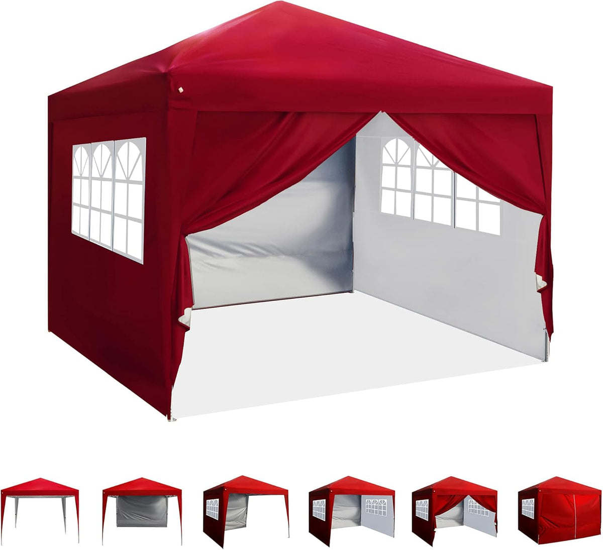 10'x10' Pop Up Canopy with Sidewalls, Royal Blue E7718