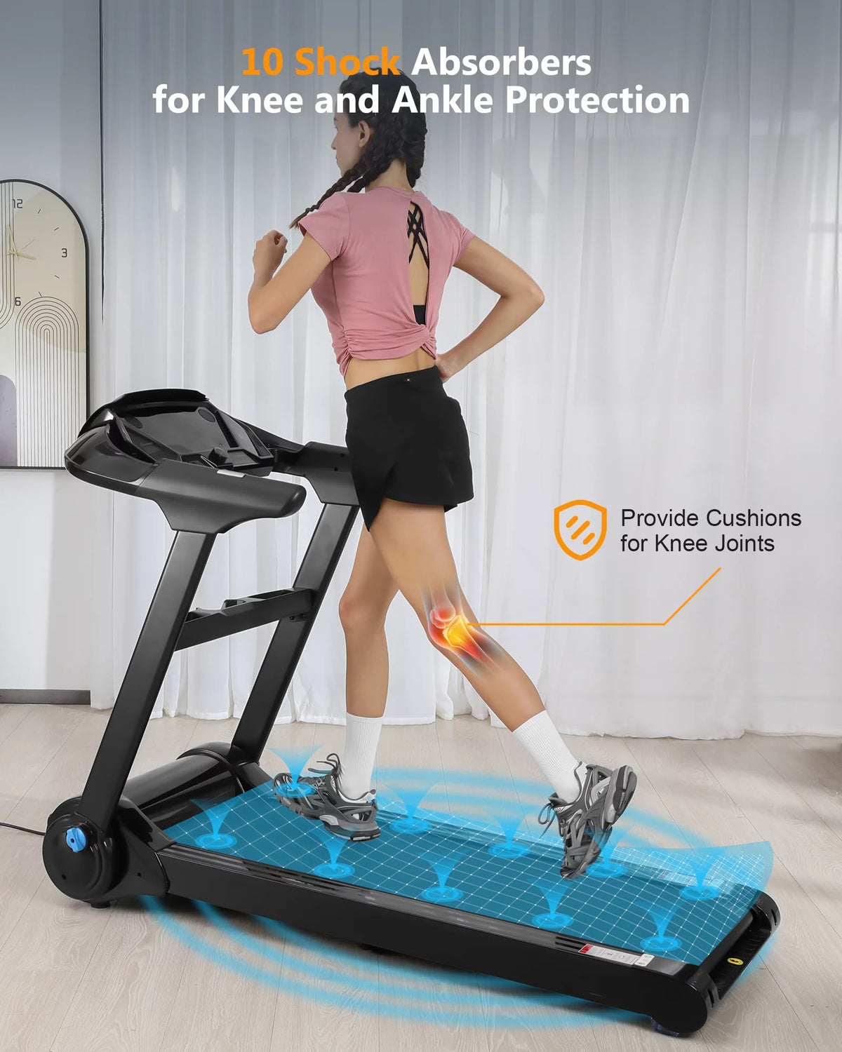 Folding Electric Treadmill with LCD Monitor C41259