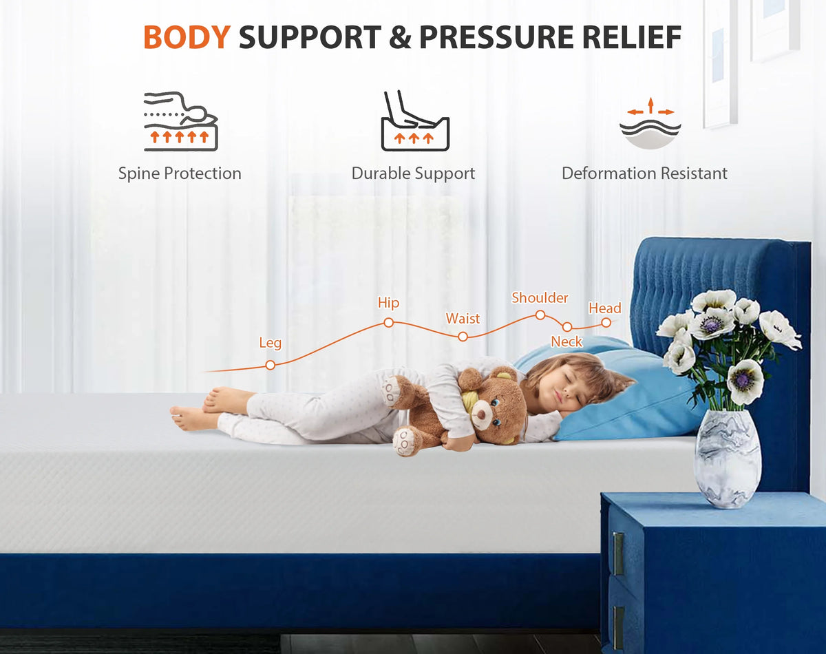 6 Inch King Size Medium Firm Memory Foam Mattress I7651