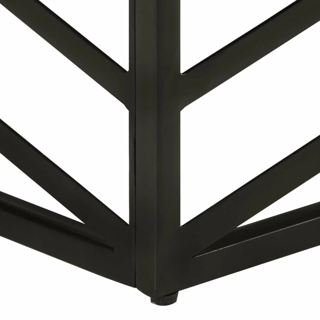 Acacia Wood Steel Coffee Table L127