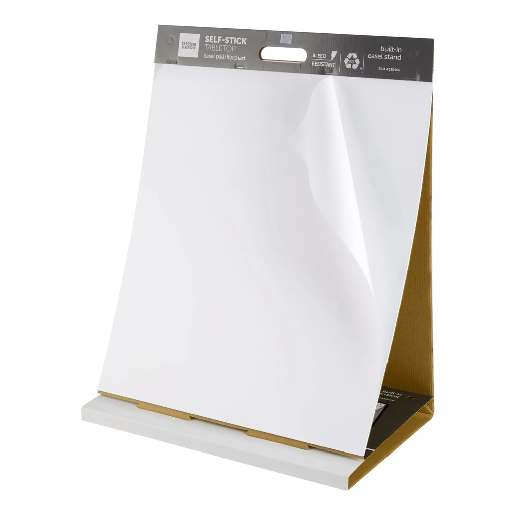 Self-Stick Tabletop Easel Pad, 20" x 23", 20 Sheets, 80% Recycled, White J189401