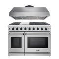 48 in. Gas Range and Range Hood Q7694