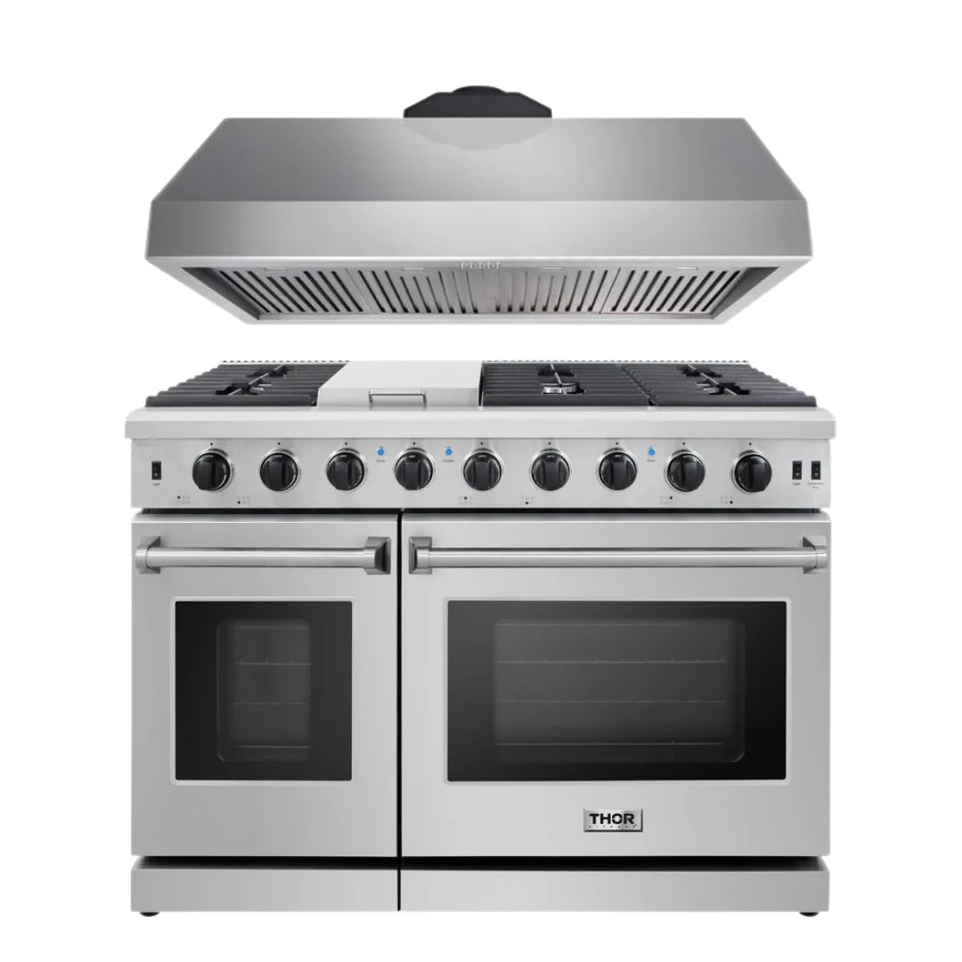 48 in. Gas Range and Range Hood Q7694