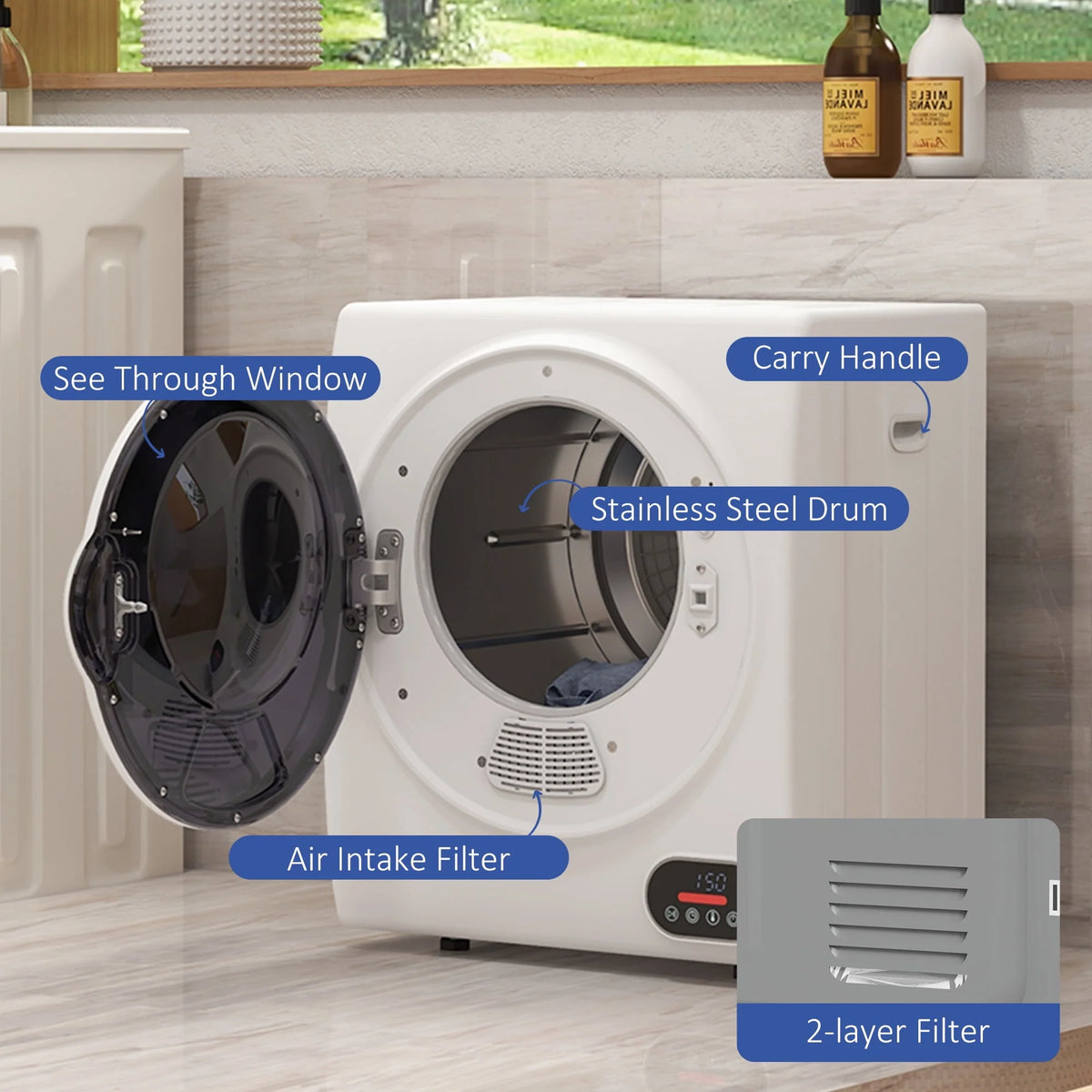 Portable 850W Laundry Dryer P72062