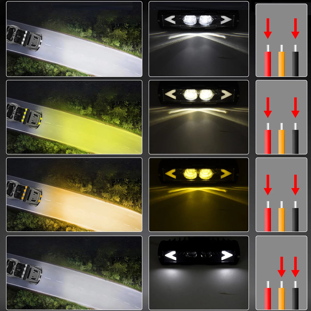 6-inch Waterproof LED Light Bars 2 Pack G250