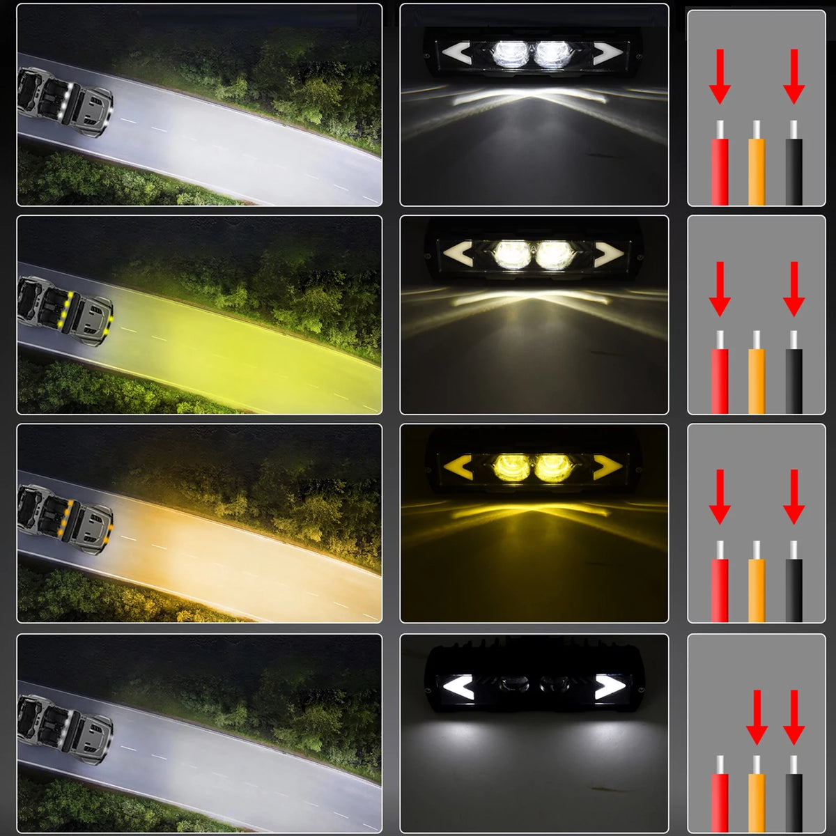 6-inch Waterproof LED Light Bars 2 Pack G250