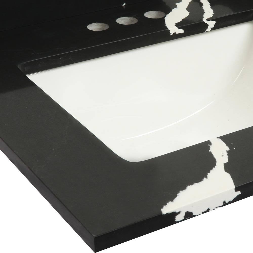 25 in. Bath Vanity with Quartz Stone Vanity Top and Backsplash M28731