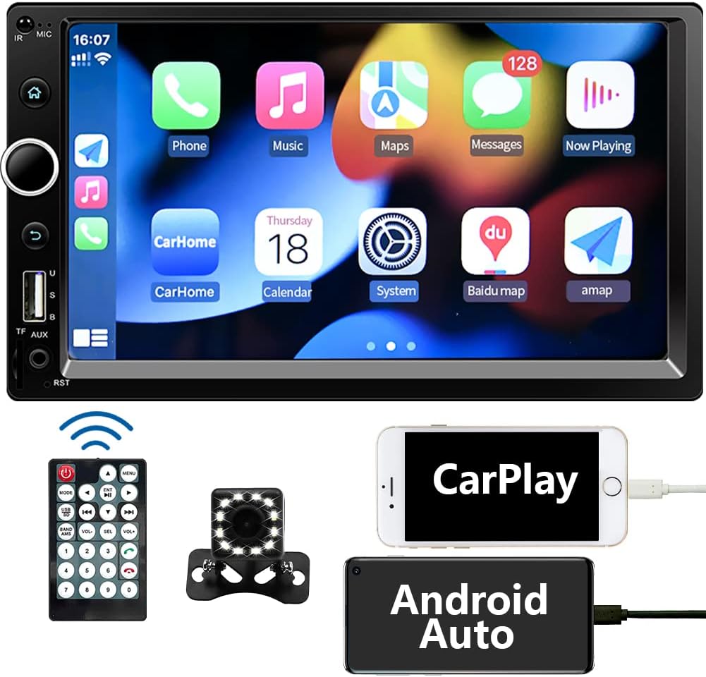 Double Din 7-inch Touchscreen Car Stereo with Backup Camera Z525