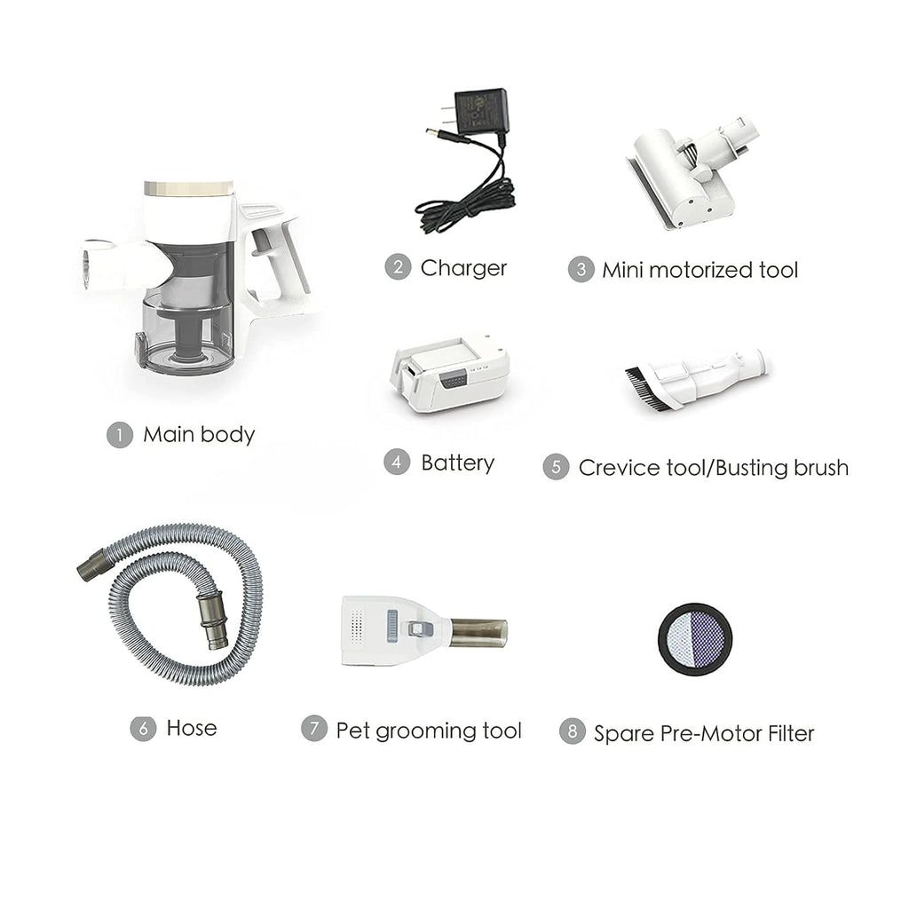 Cordless Pet Vacuum Cleaner with Grooming Brush V435