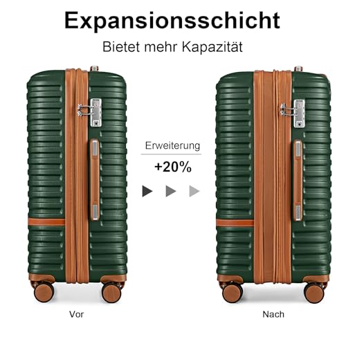 20 Inch Expandable Spinner Wheel Hard Shell Luggage Set with TSA Lock W427