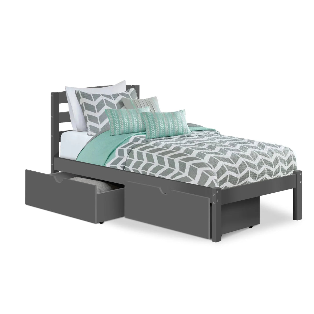 Twin Bed with Two Storage Drawers W850652
