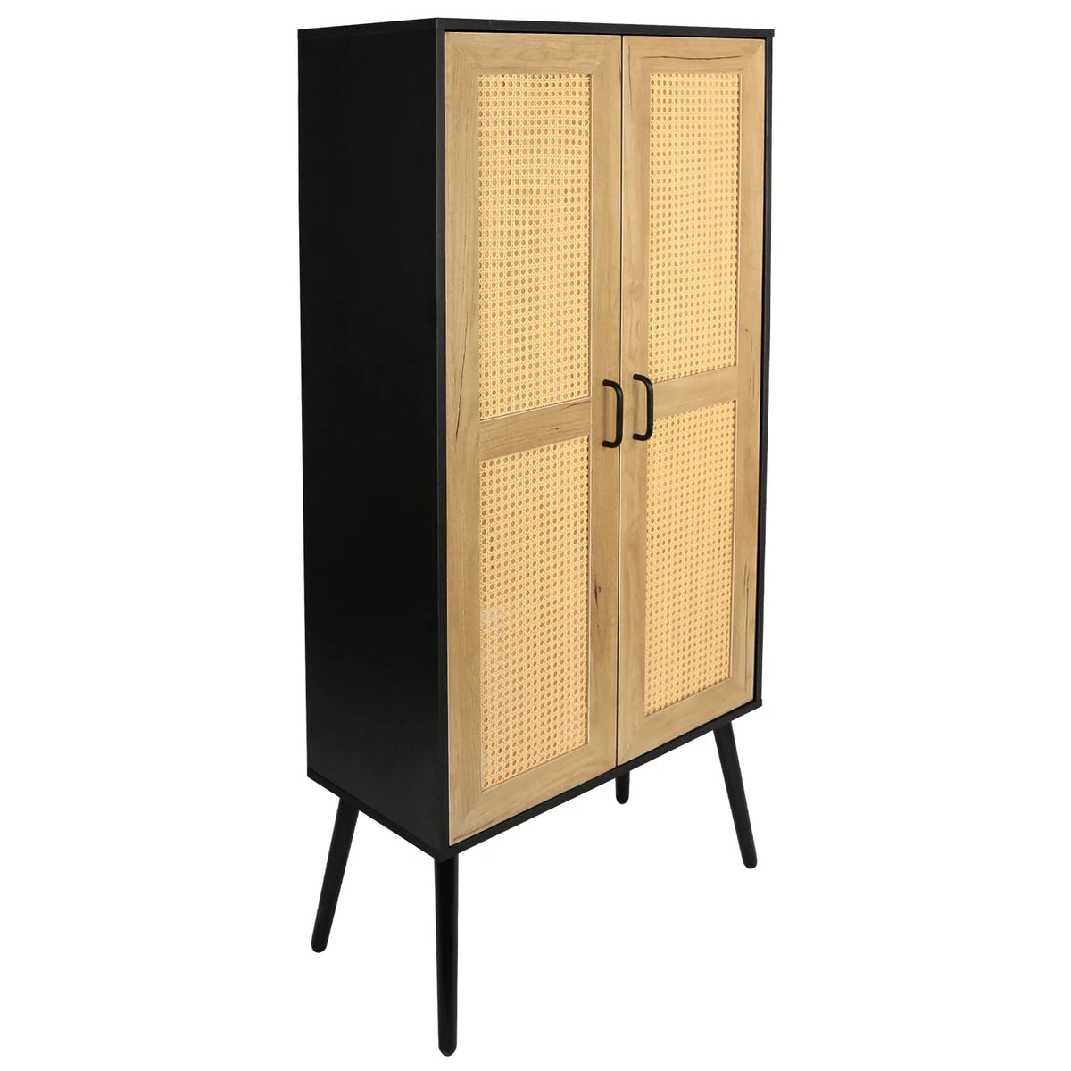 59'' Tall Rustic Storage Cabinet with Shelf Rattan M272352