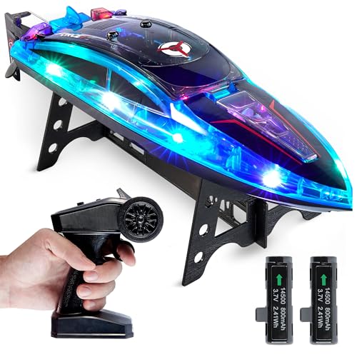 Blue Remote Control RC Boat with 2 Rechargeable Batteries C606103