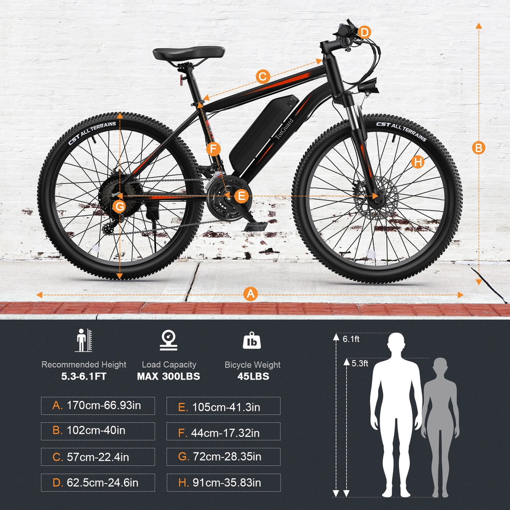 Electric Bike 26 350W 36V 374.4WH Shimano 21 Speed T862487