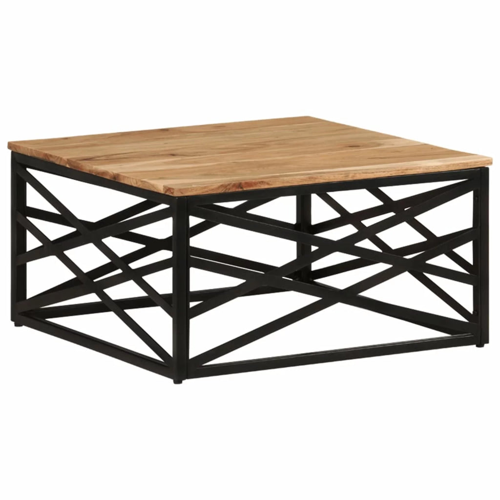 Acacia Wood Steel Coffee Table L127