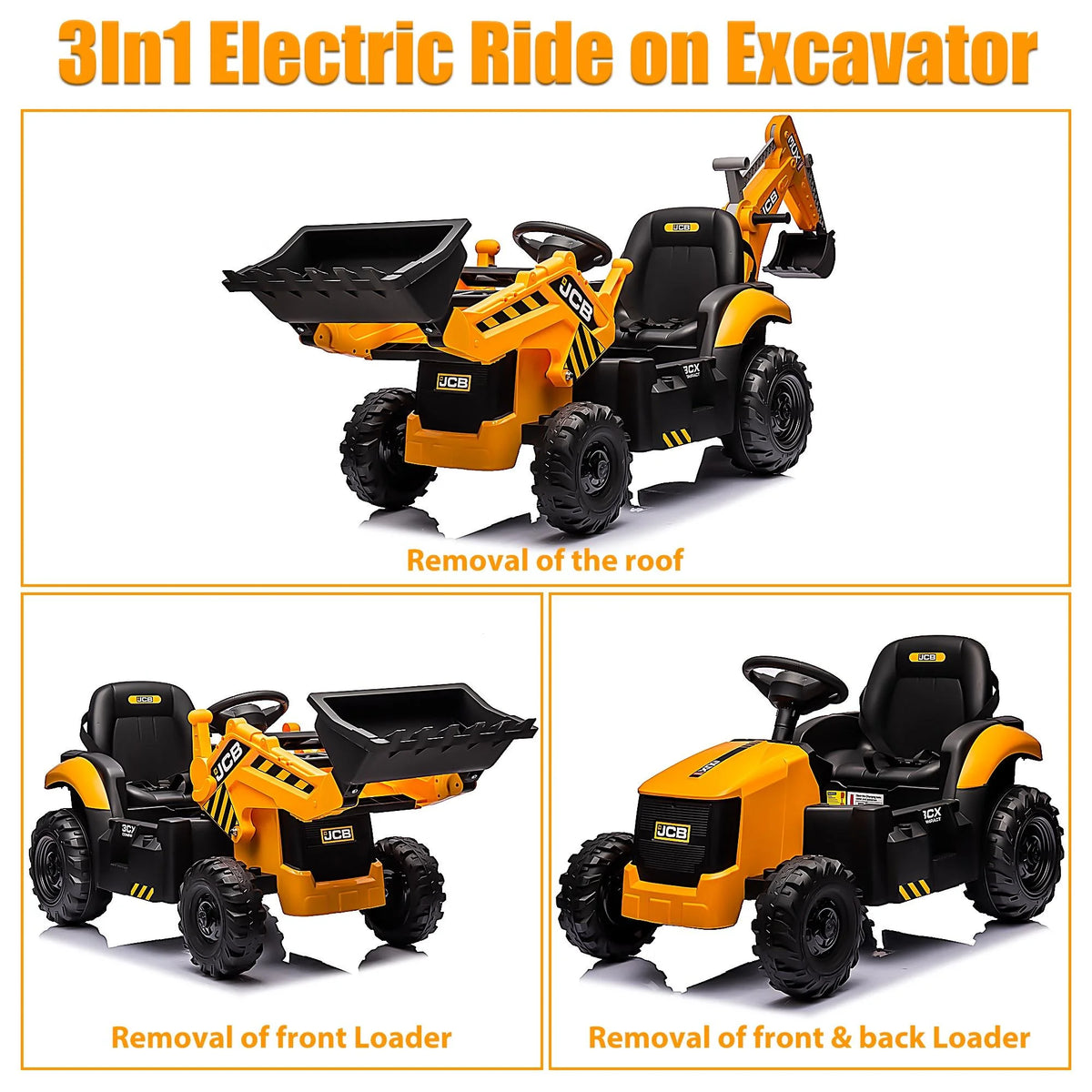 Yellow 24V Ride on Excavator with Remote Control T969609