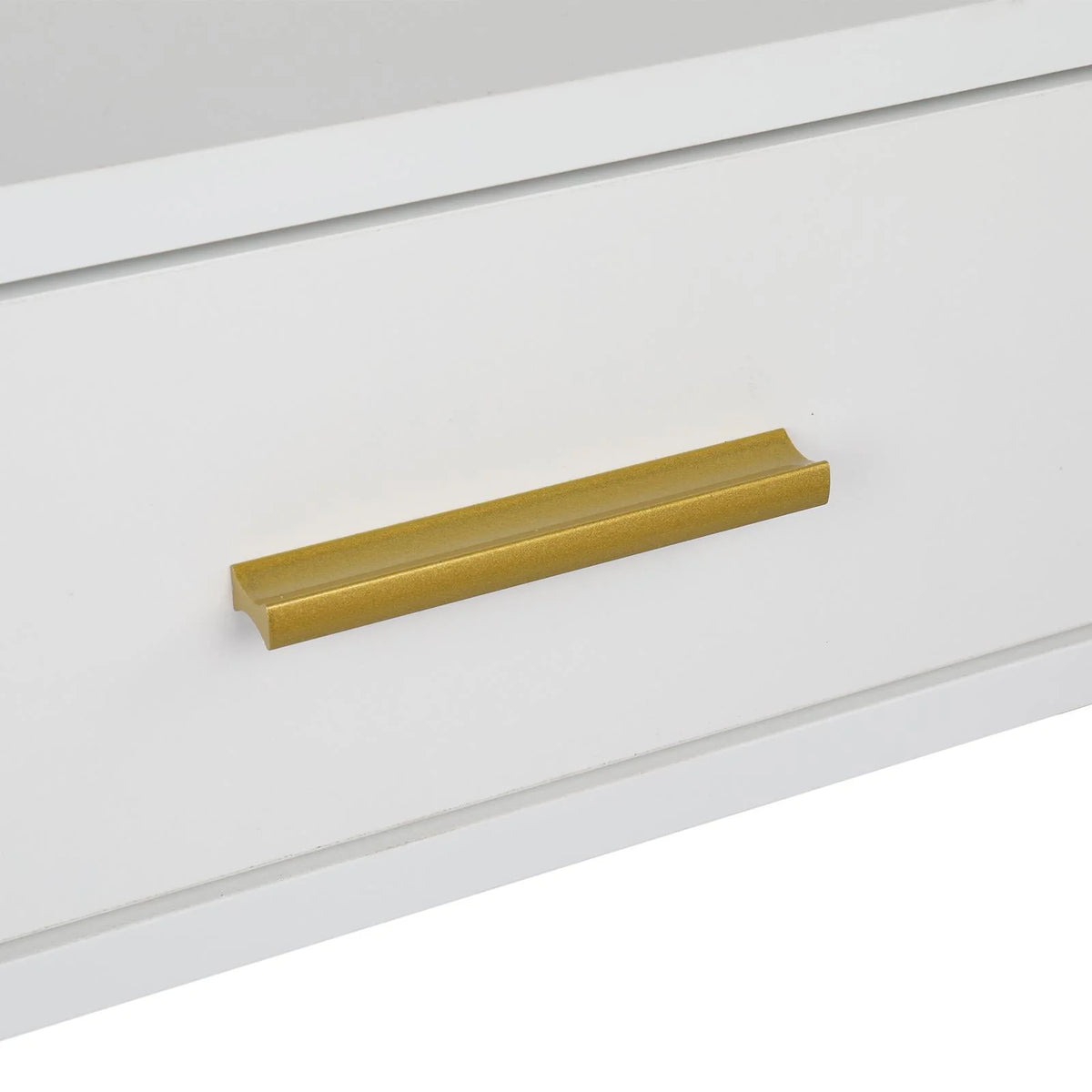 White Vanity Table Set with Lighted Mirror and 4 Drawers B2437