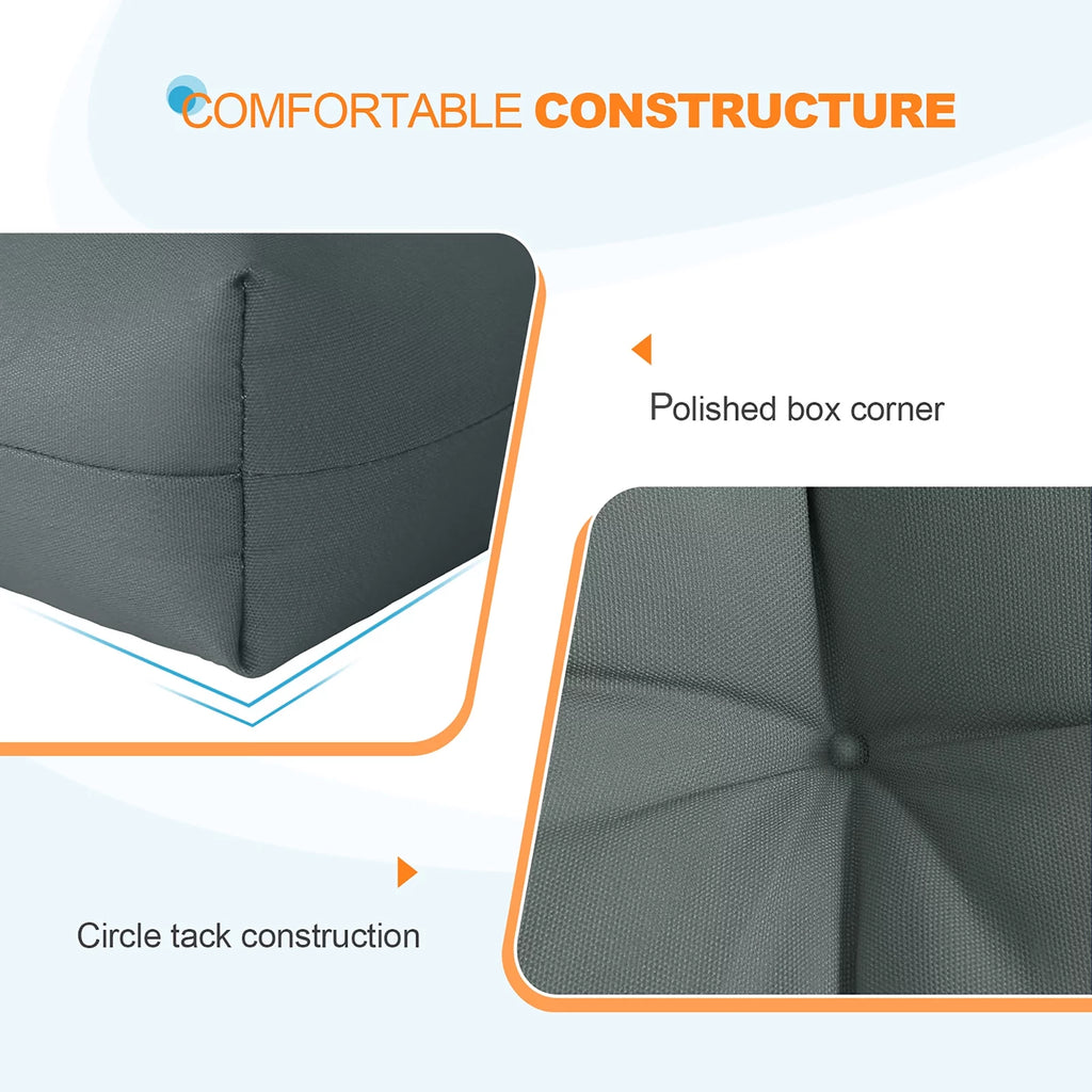 Tufted Outdoor Indoor Chair Cushion Set of 2 T342