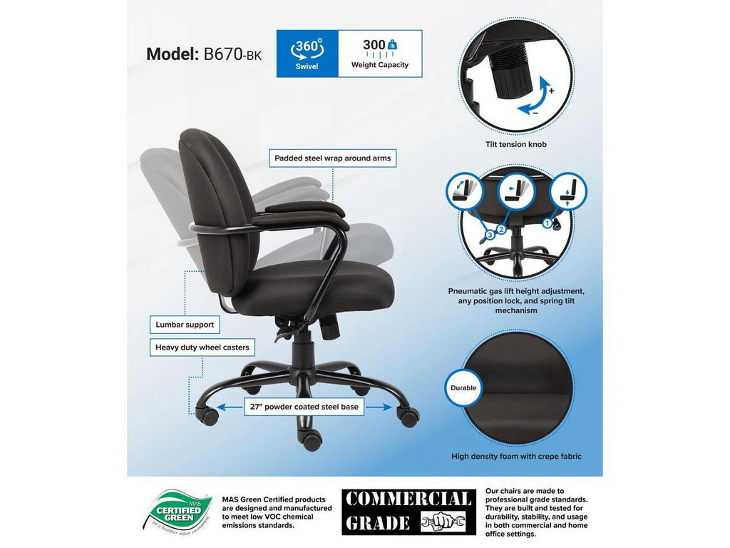 Big and Tall Arm Office Chair Z679