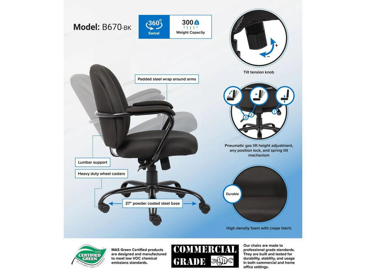 Big and Tall Arm Office Chair Z679