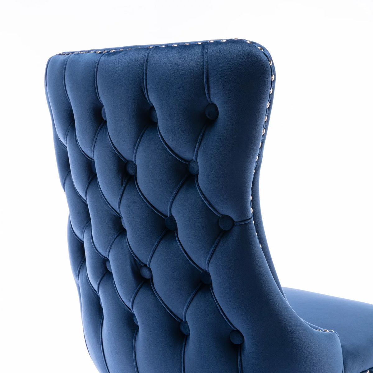 Velvet Wing Back Dining Chairs Set of 2 Blue L475115