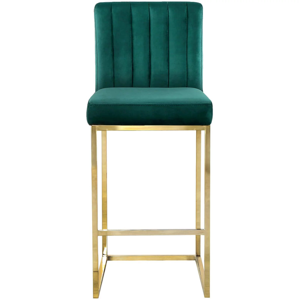 Gray Velvet Counter Stool S346705
