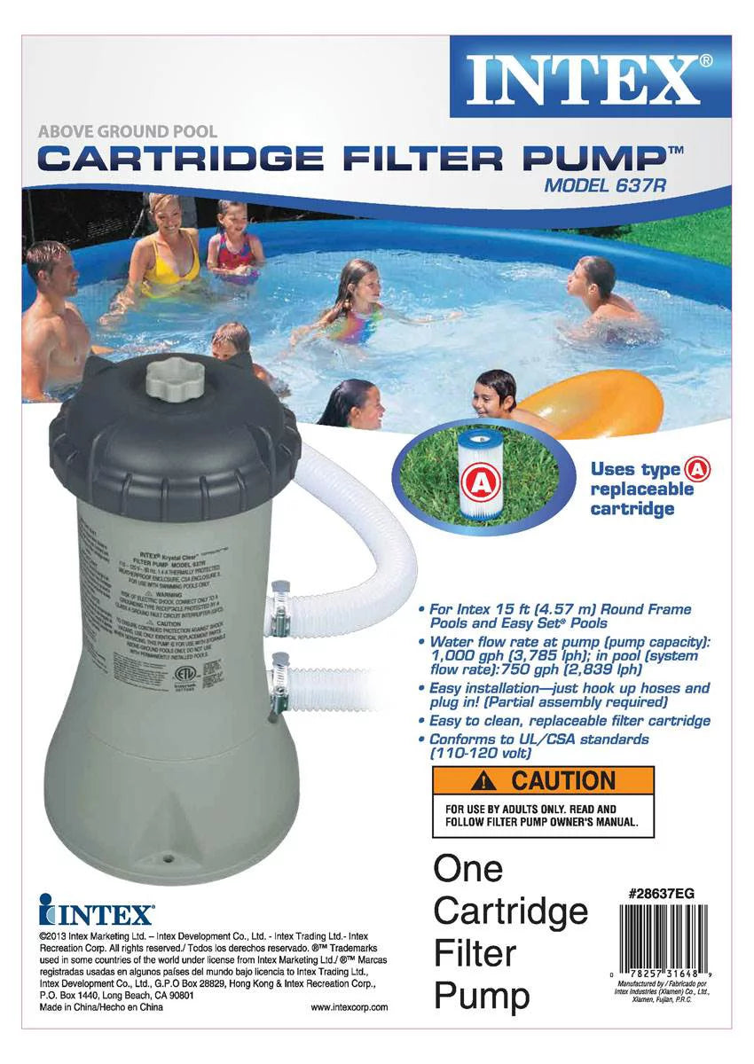 1000 GPH Pool Cartridge Filter Pump & Maintenance Kit G377325