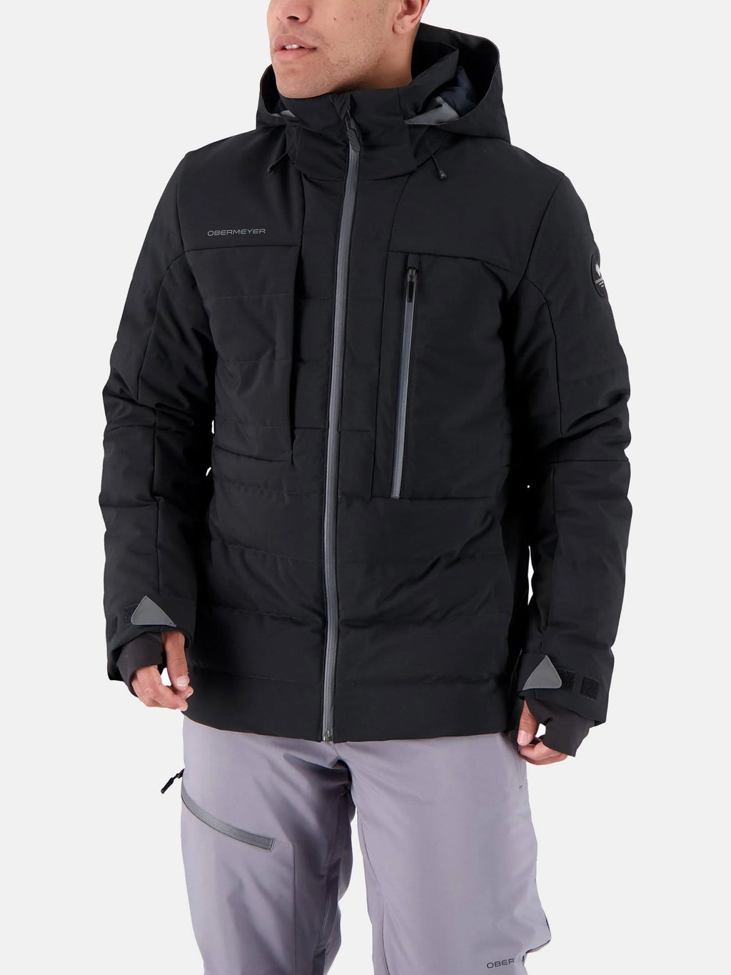 Mens Black Down Hybrid Jacket J54691
