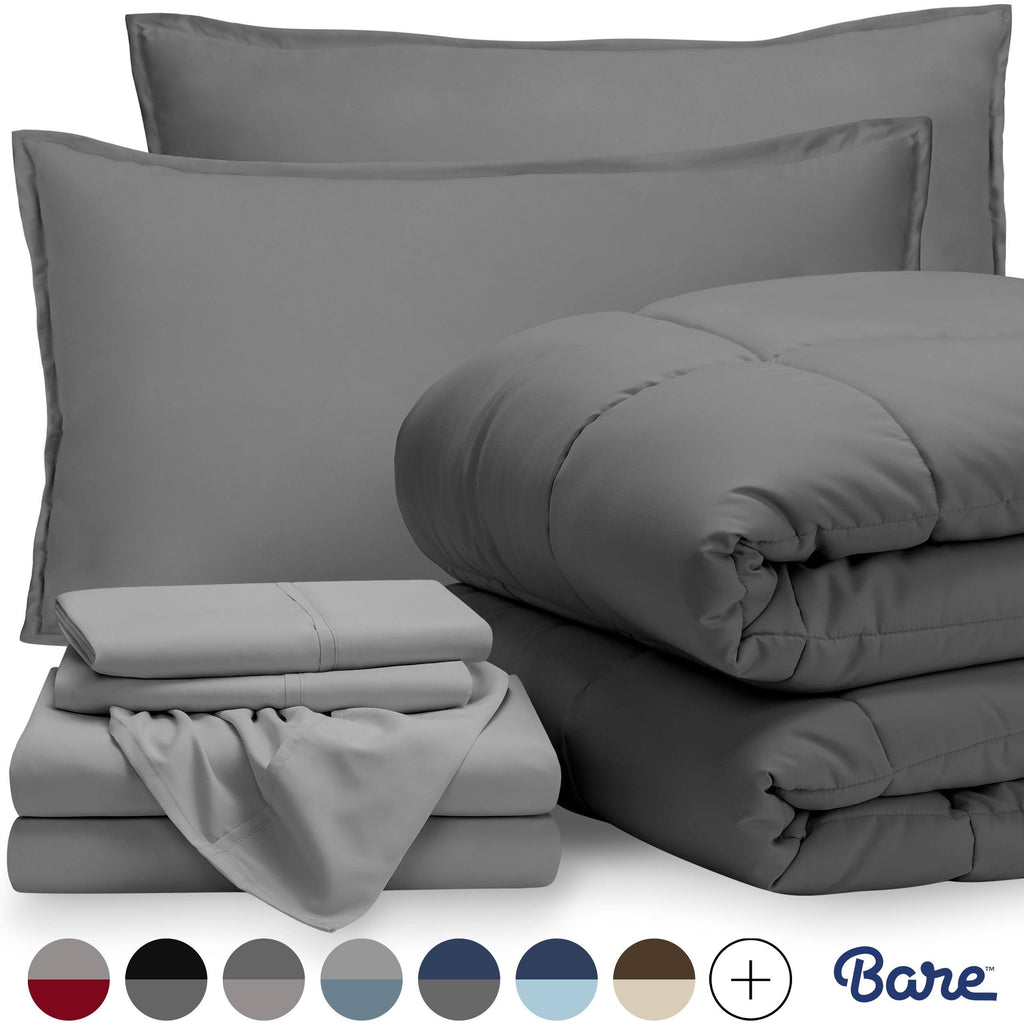 California King Black Microfiber Bed in A Bag T70071