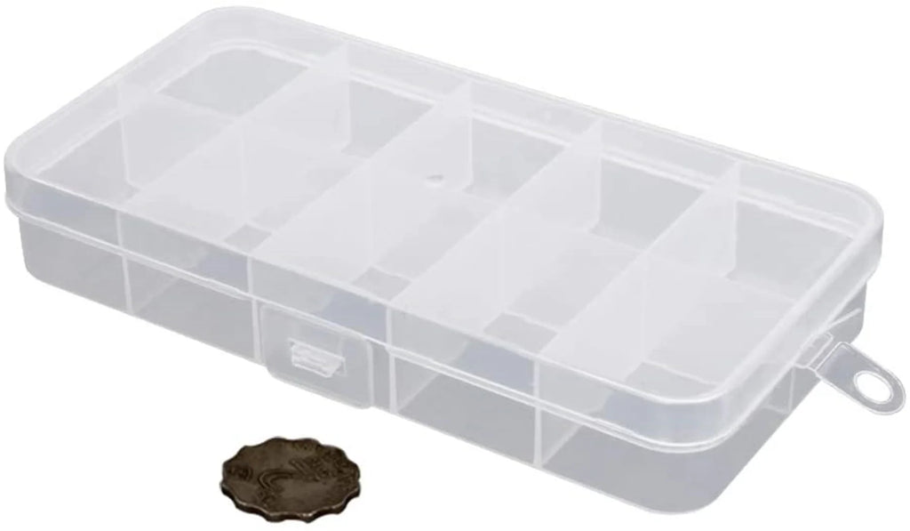 Plastic 10 Grids Component Storage Box Pack of 2 K5257