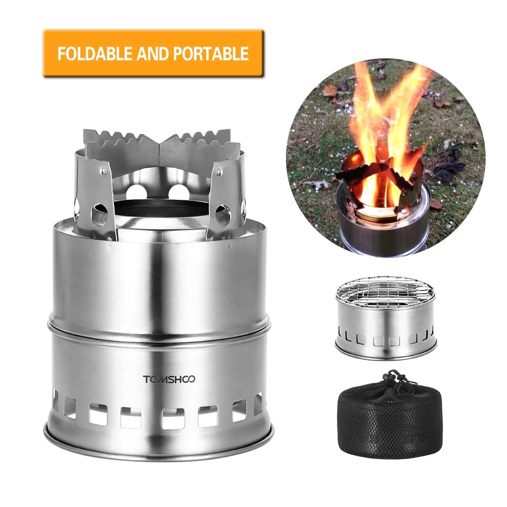 Portable Windproof Wood Stainless Steel Stove P901981