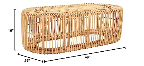 Rattan Oval Coffee Table A4381