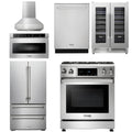 30 Gas Range, Range Hood, Microwave, Refrigerator, Dishwasher, Wine Cooler O293470