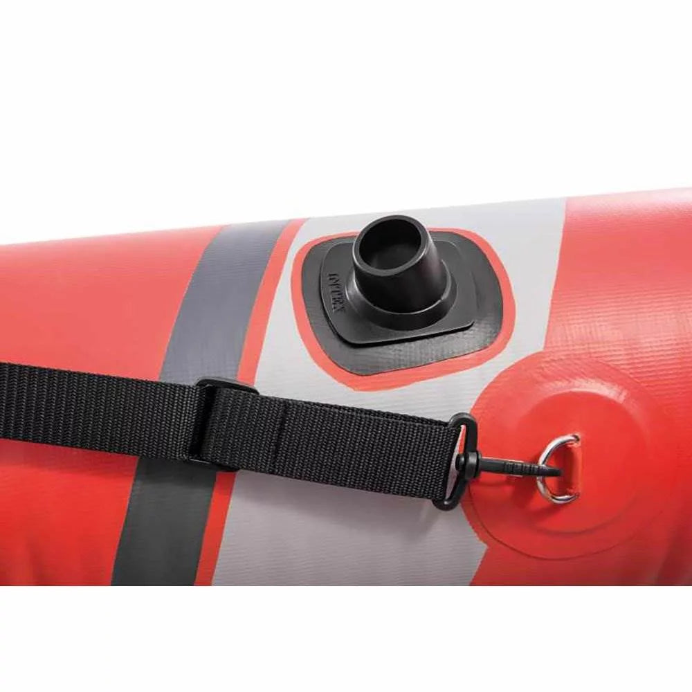 151 x 37 x 18 Inflatable Kayak with Oars, Pump, Fishing Rod Holders, Carry Bag A858