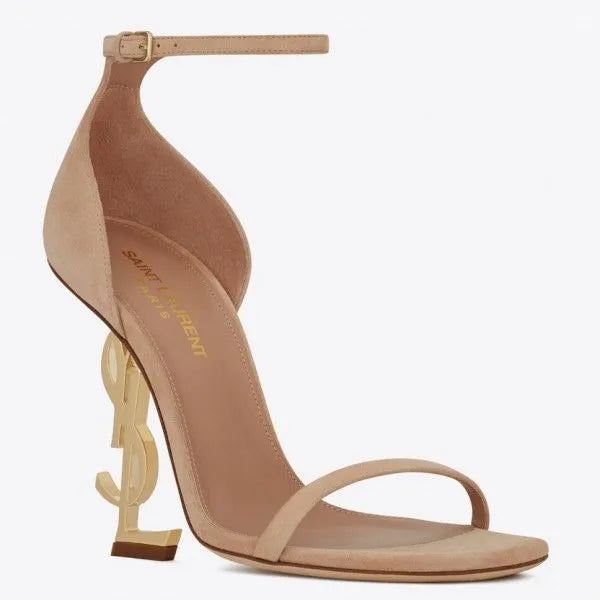 Beige Suede Sandals F81695