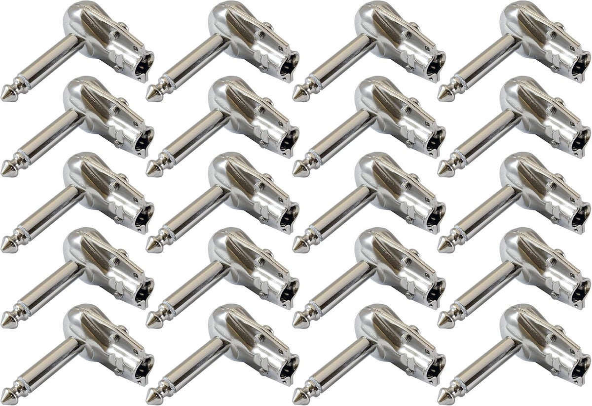 1/4 Inch TS Mono Right Angle Plugs 10 Pack H337