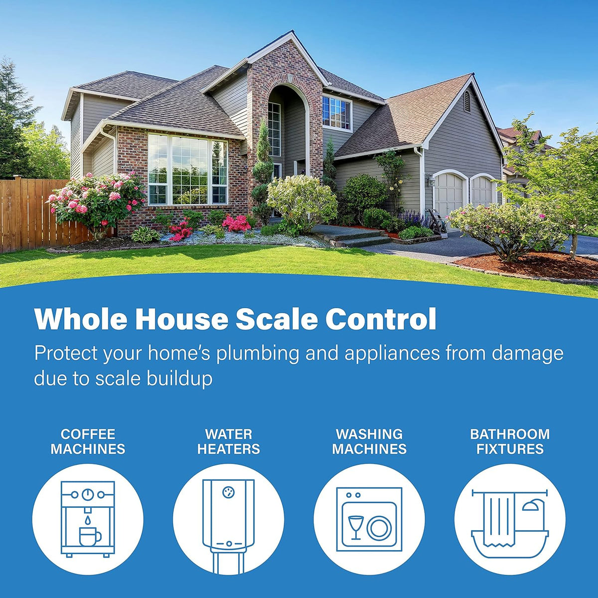Anti-Scale System for Tankless Water Heater and Whole-House Scale Protection A528