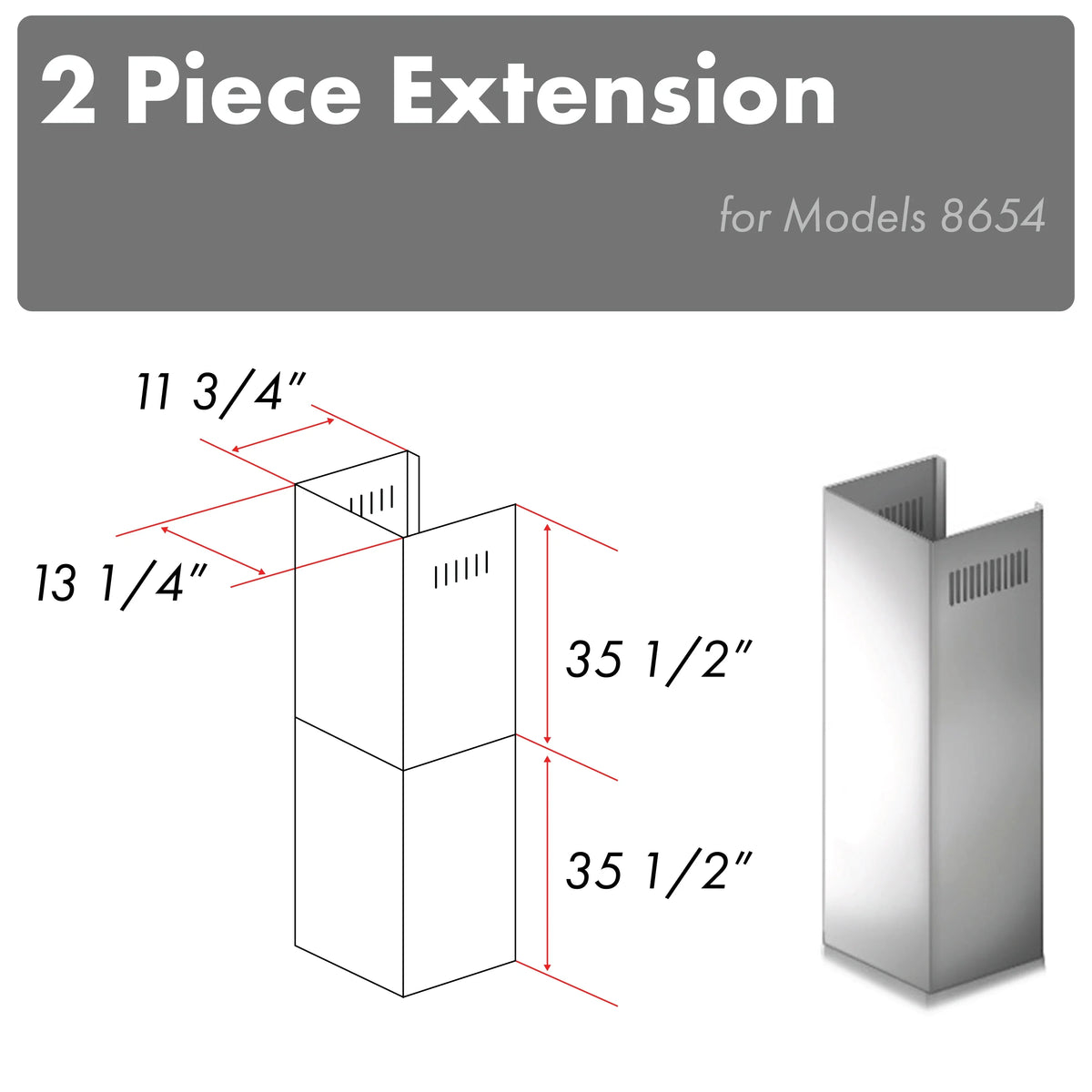 Chimney Extensions for 10 ft. to 12 ft. Ceilings M47860