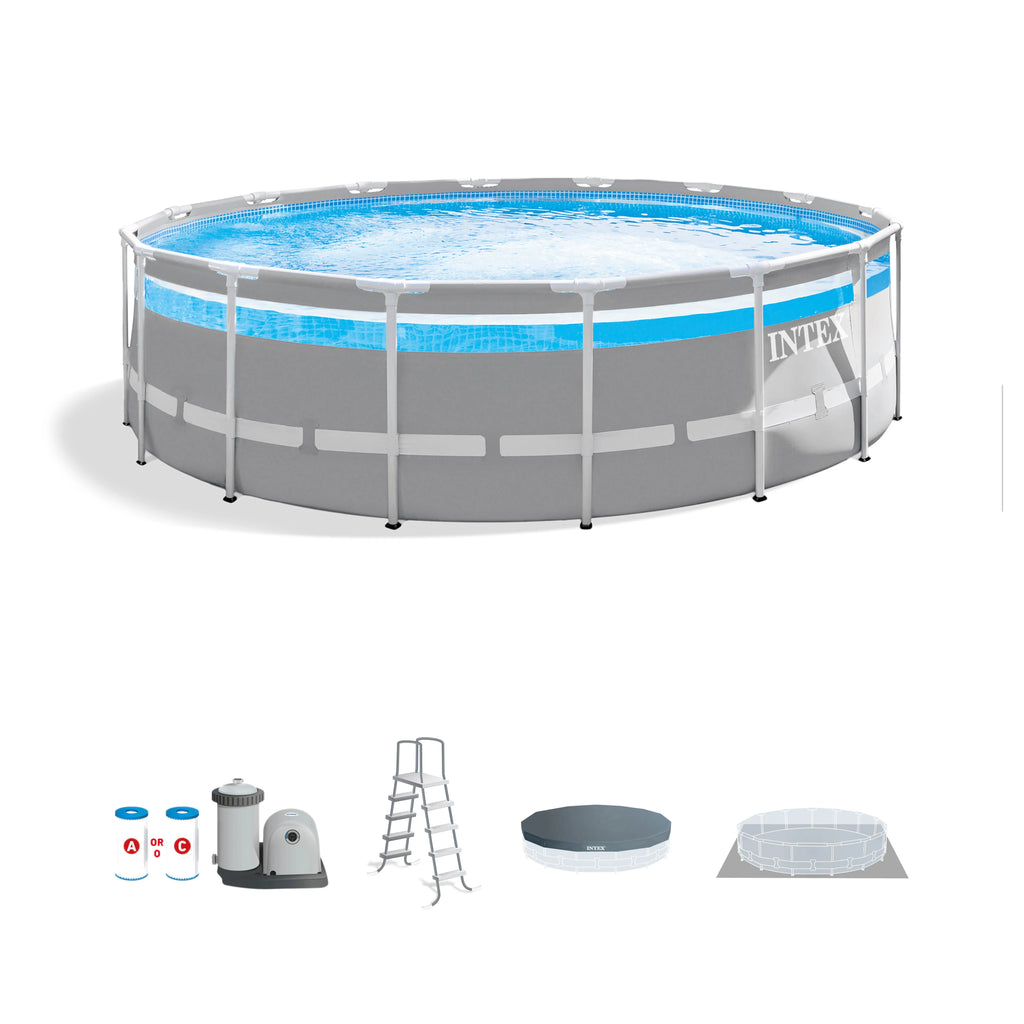 16ft x 48in Above Ground Swimming Pool with Pump E938