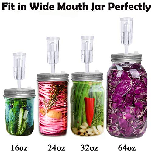 6 Set Stainless Steel Fermentation Lids for Wide Mouth Jars V28319