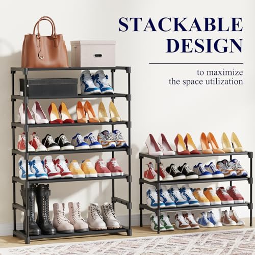 Black Non-Woven Shoe Rack D69185